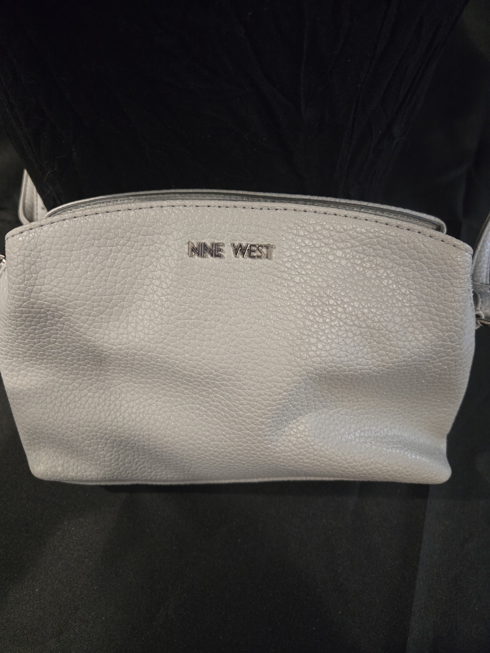 Nine West Pebbled Crossbody Bag in Light Gray
